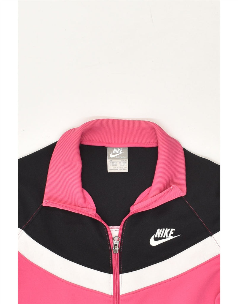 NIKE Womens Tracksuit Top Jacket UK 10/12 Medium Pink Colourblock | Vintage Nike | Thrift | Second-Hand Nike | Used Clothing | Messina Hembry 