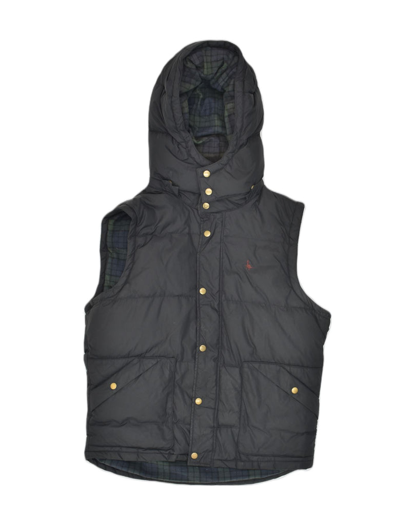 JACK WILLS Mens Hooded Padded Gilet UK 40 Large Black Polyester | Vintage Jack Wills | Thrift | Second-Hand Jack Wills | Used Clothing | Messina Hembry 