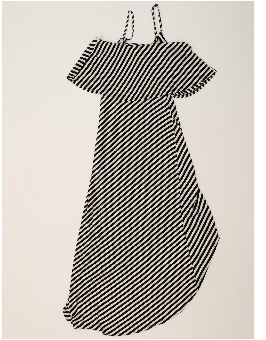 MOSSIMO Womens Sleeveless Asymmetrical Dress UK 12 Medium Black Striped Vintage Mossimo and Second-Hand Mossimo from Messina Hembry 