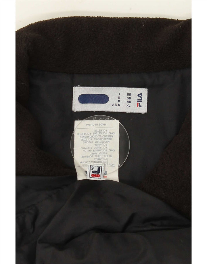 Fila Mens Quilted Jacket IT 56 3XL Black Polyamide