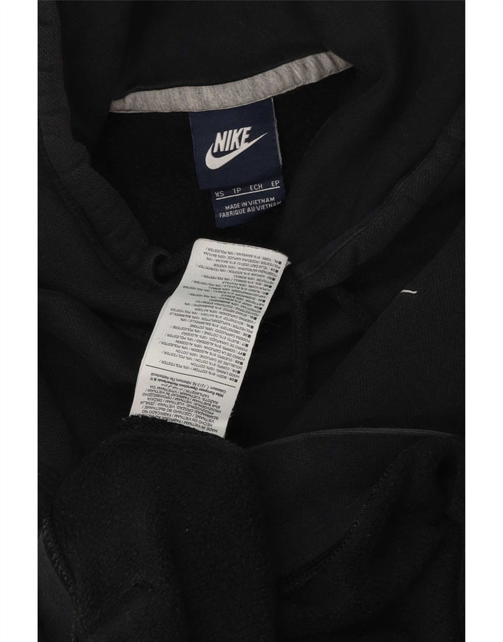 Nike Mens Hoodie Jumper XS Black Cotton