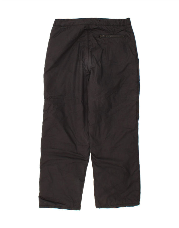 DIADORA Womens Straight Windbreaker Trousers W32 L26 Black Polyester Vintage Diadora and Second-Hand Diadora from Messina Hembry 