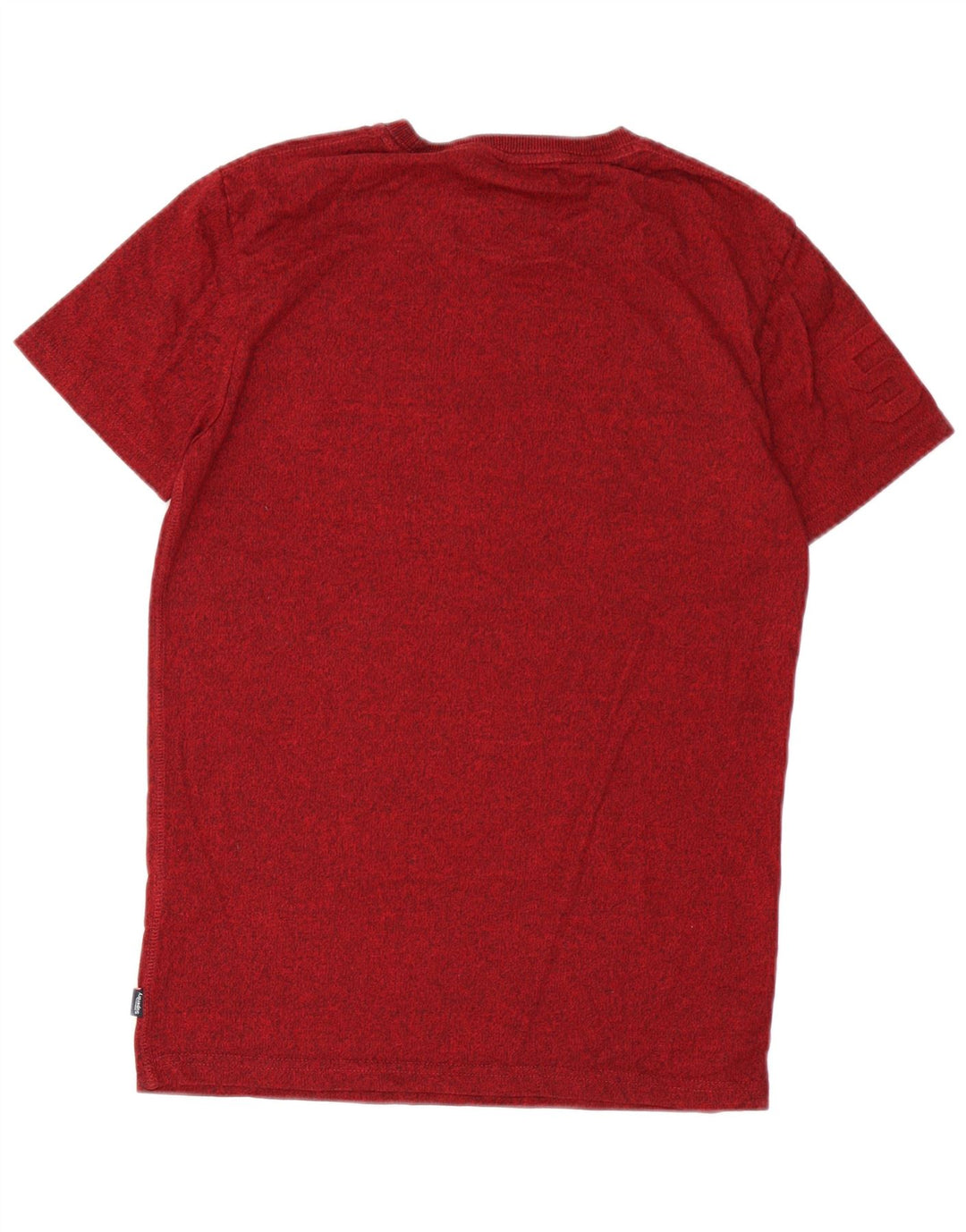 SUPERDRY Mens Graphic T-Shirt Top Small Burgundy Flecked Cotton