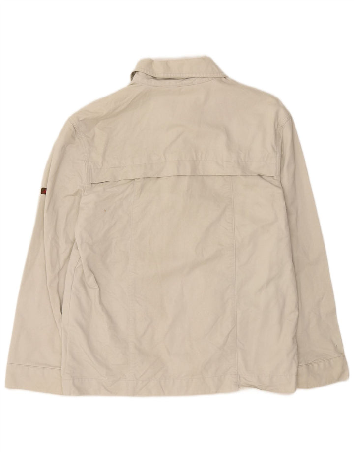 Kappa Mens Bomber Jacket UK 40 Large Beige Cotton