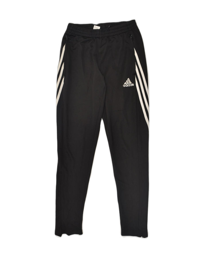 ADIDAS Womens Tracksuit Trousers UK 10 Small Black Polyester | Vintage Adidas | Thrift | Second-Hand Adidas | Used Clothing | Messina Hembry 