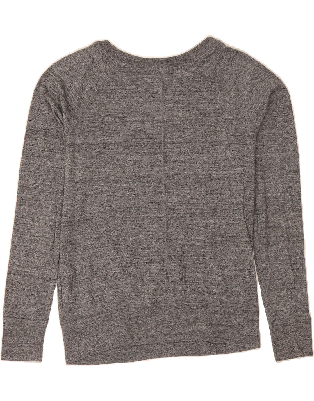 NIKE Womens Graphic Sweatshirt Jumper UK 16 Large Grey Flecked Cotton Vintage Nike and Second-Hand Nike from Messina Hembry 