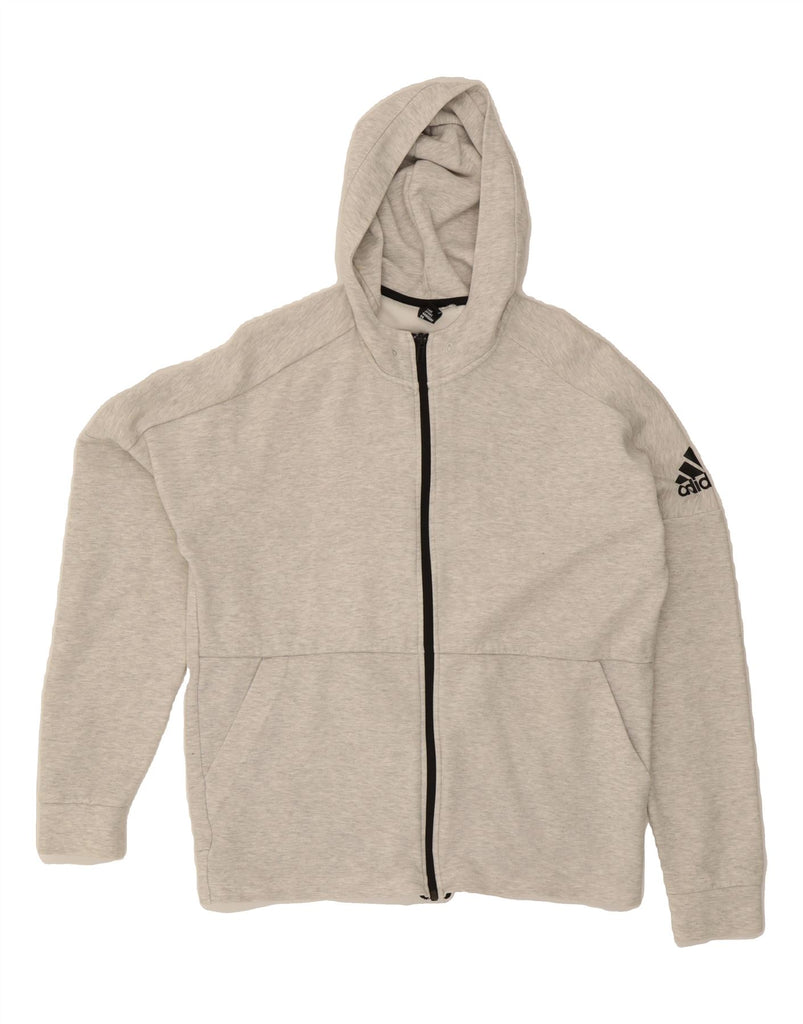 ADIDAS Mens Zip Hoodie Sweater XL Grey Vintage Adidas and Second-Hand Adidas from Messina Hembry 