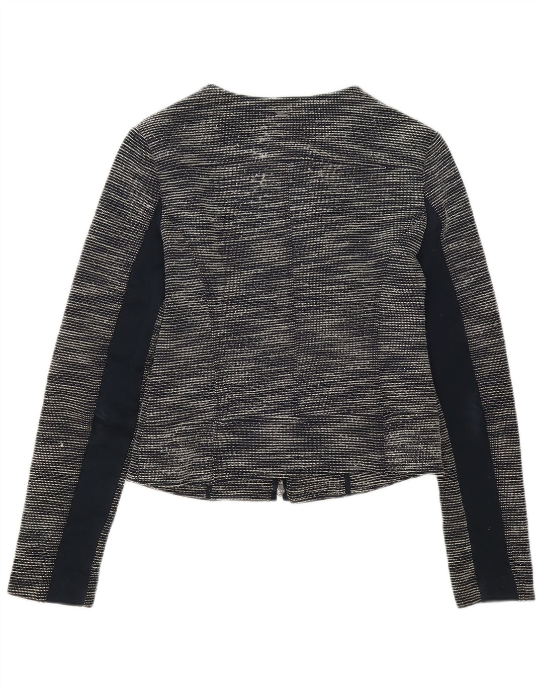 Armani Jeans Womens Full Zip Blazer Jacket IT 42 Medium Black Flecked