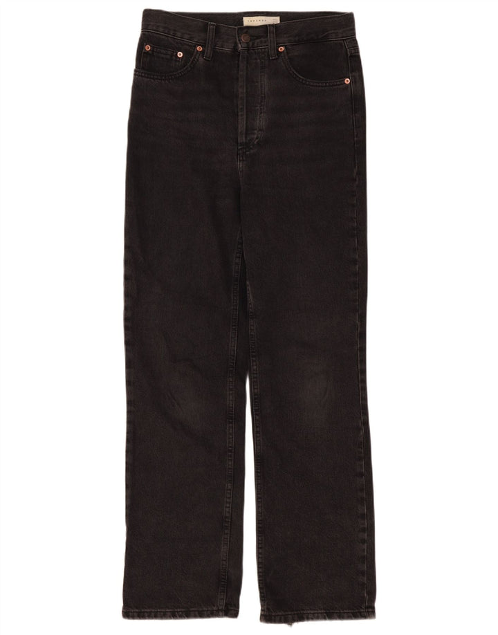 Topshop Womens Straight Jeans W28 L30 Black Cotton