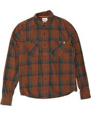 TIMBERLAND Mens Regular Fit Flannel Shirt Large Brown Check