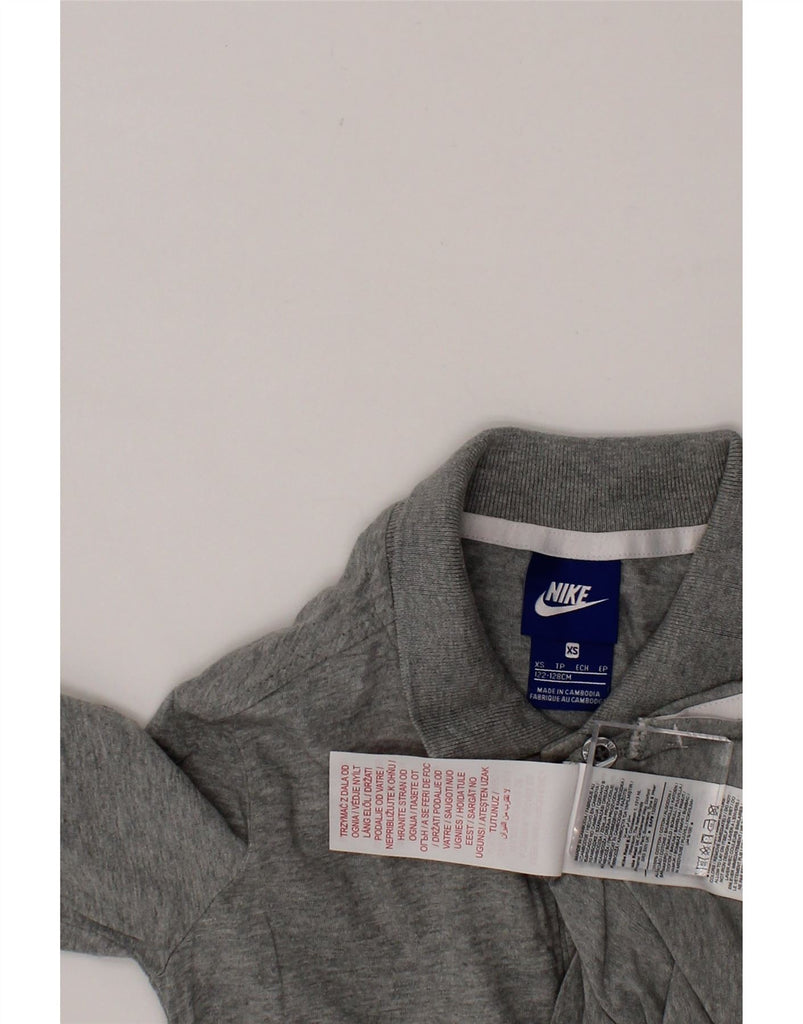 NIKE Boys Polo Shirt 7-8 Years XS  Grey Cotton Vintage Nike and Second-Hand Nike from Messina Hembry 