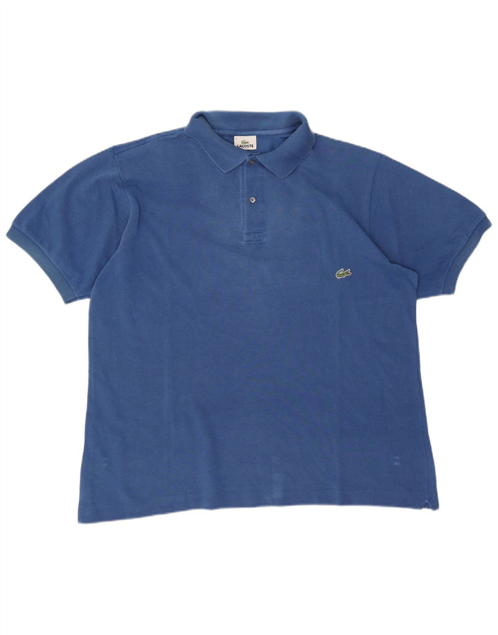 Lacoste Mens Polo Shirt Size 6 XL Blue Cotton