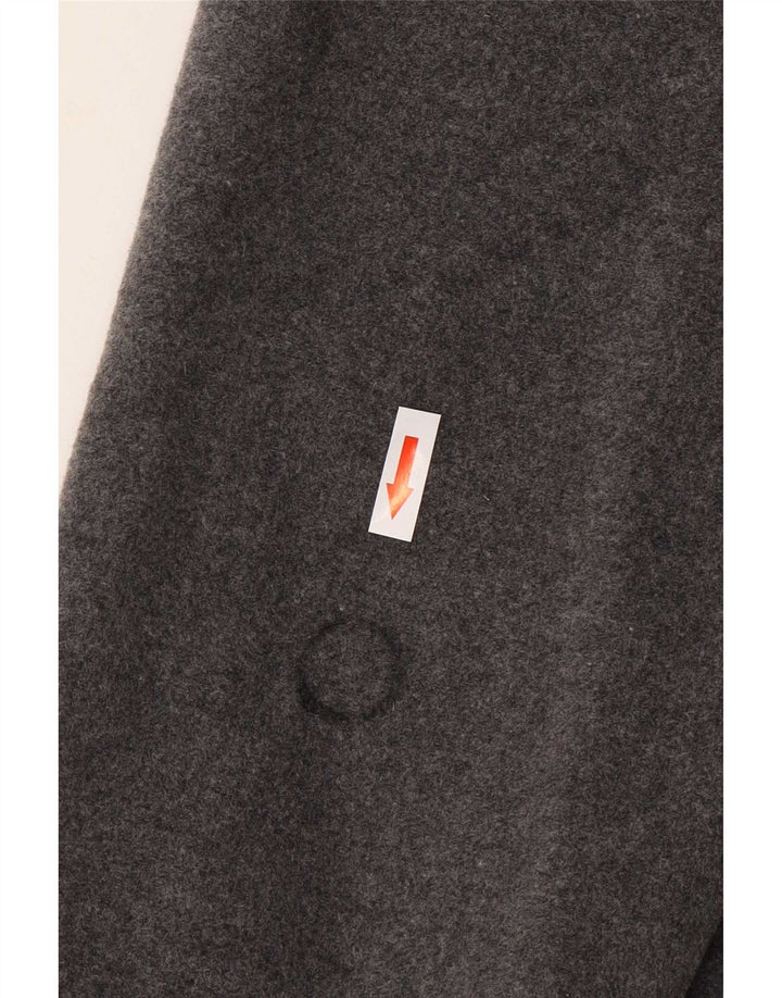 Trussardi Mens Pea Coat IT 48 Medium Grey Wool