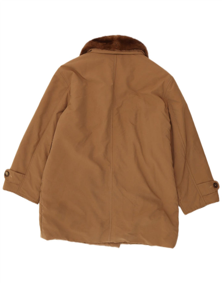 Marella Womens Oversized Double Breasted Coat UK 12 Medium Brown Polyester
