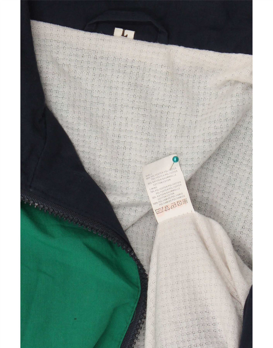 Vintage Mens Graphic Tracksuit Top Jacket Large Multicoloured Colourblock