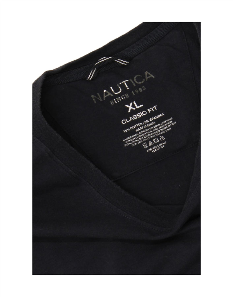 NAUTICA Mens Classic Fit T-Shirt Top XL Navy Blue Cotton Vintage Nautica and Second-Hand Nautica from Messina Hembry 