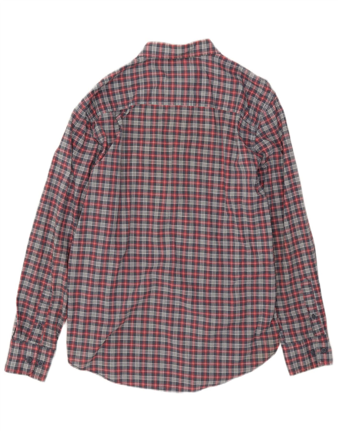 Nautica Mens Shirt Medium Blue Check Cotton
