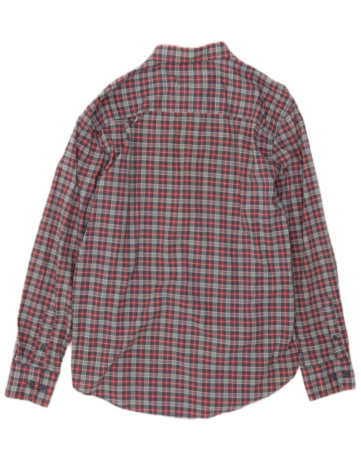 Nautica Mens Shirt Medium Blue Check Cotton