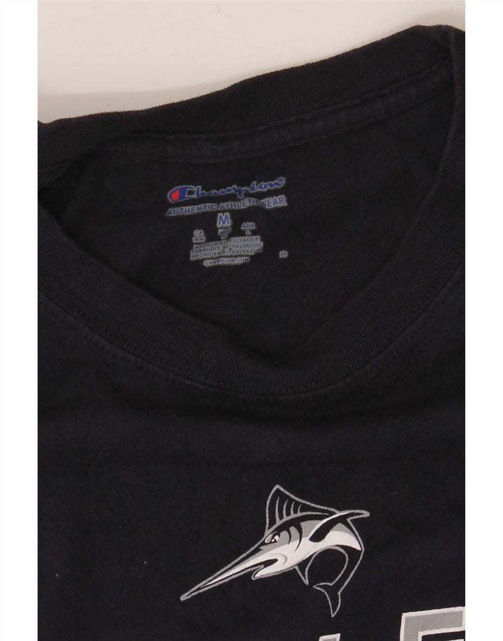Champion Mens Graphic T-Shirt Top Medium Navy Blue