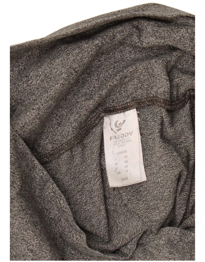 Freddy Womens Capri Leggings IT 46 Large Grey Flecked Cotton
