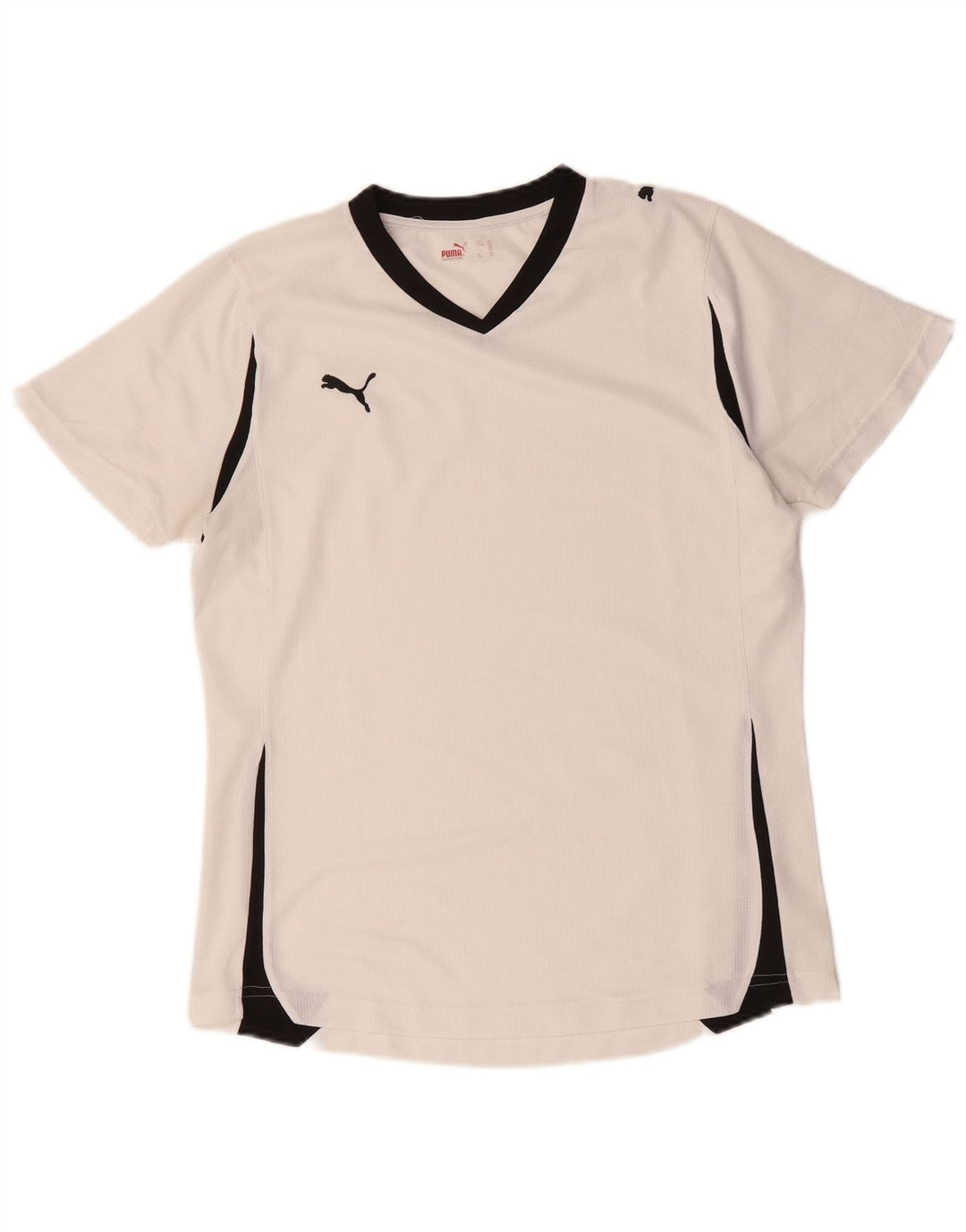 Puma Womens T-Shirt Top UK 16 Large White Colourblock Polyester