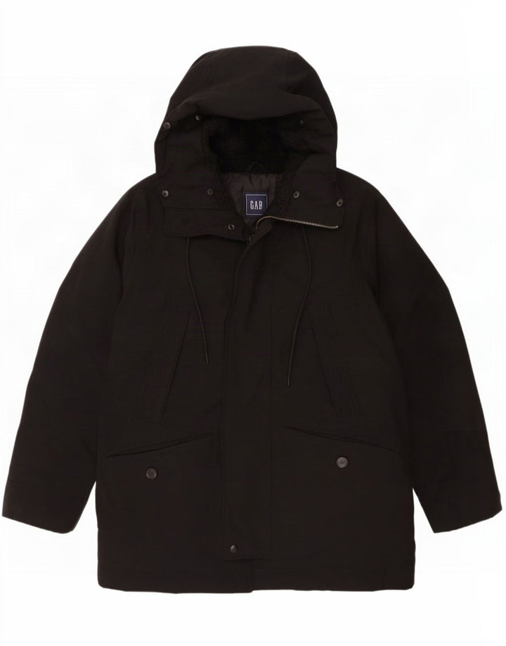 Gap Mens Hooded Padded Jacket UK 38 Medium Black Polyester