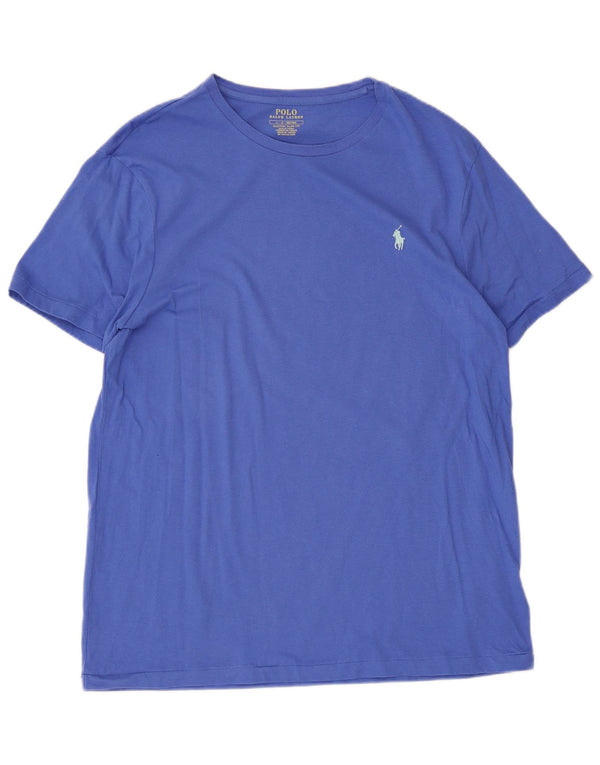 Polo Ralph Lauren Mens Custom Slim Fit T-Shirt Top Large Blue Cotton