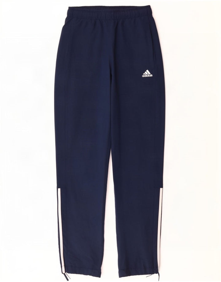 Adidas Mens Climalite Tracksuit Trousers Medium Navy Blue Polyester