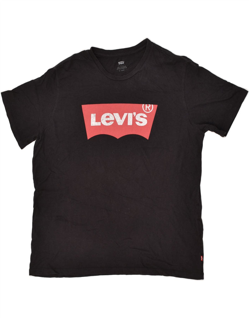 LEVI'S Mens Graphic T-Shirt Top XL Black Cotton | Vintage Levi's | Thrift | Second-Hand Levi's | Used Clothing | Messina Hembry 