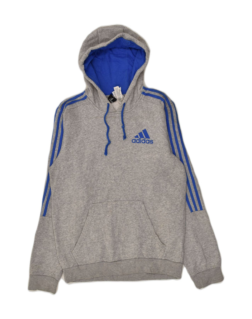 ADIDAS Mens Hoodie Jumper Small Grey Cotton | Vintage Adidas | Thrift | Second-Hand Adidas | Used Clothing | Messina Hembry 