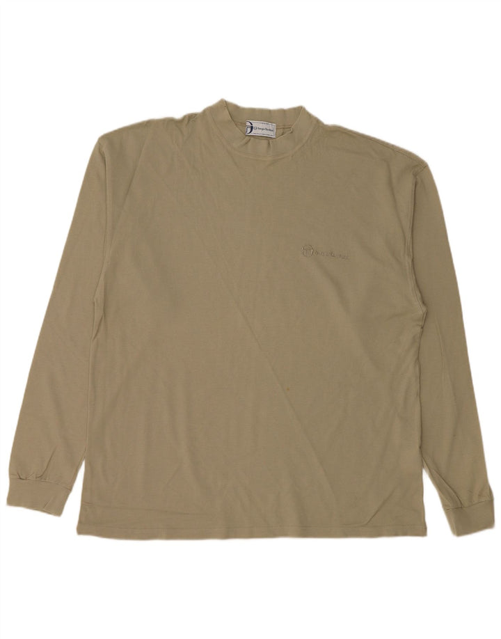 SERGIO TACCHINI Mens Top Long Sleeve Large Khaki Cotton