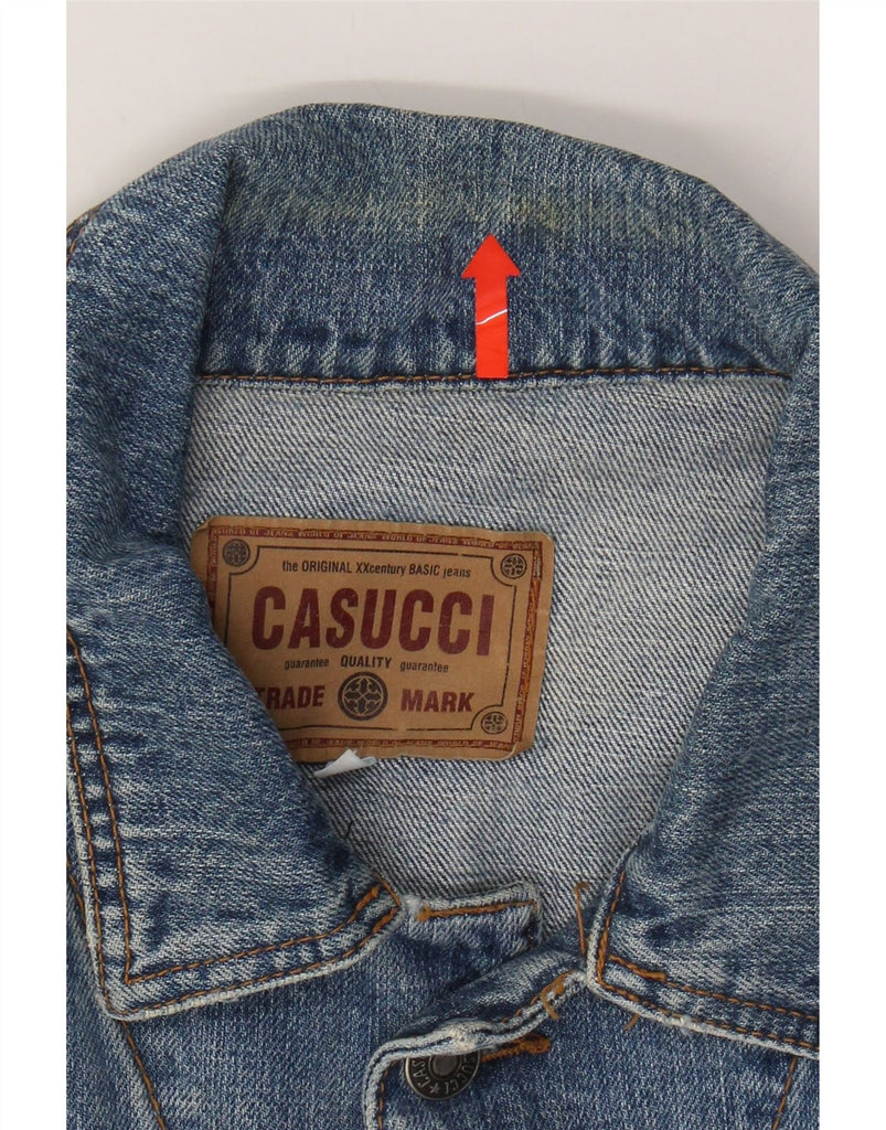 CASUCCI Mens Denim Jacket UK 40 Large Blue Cotton Vintage Casucci and Second-Hand Casucci from Messina Hembry 