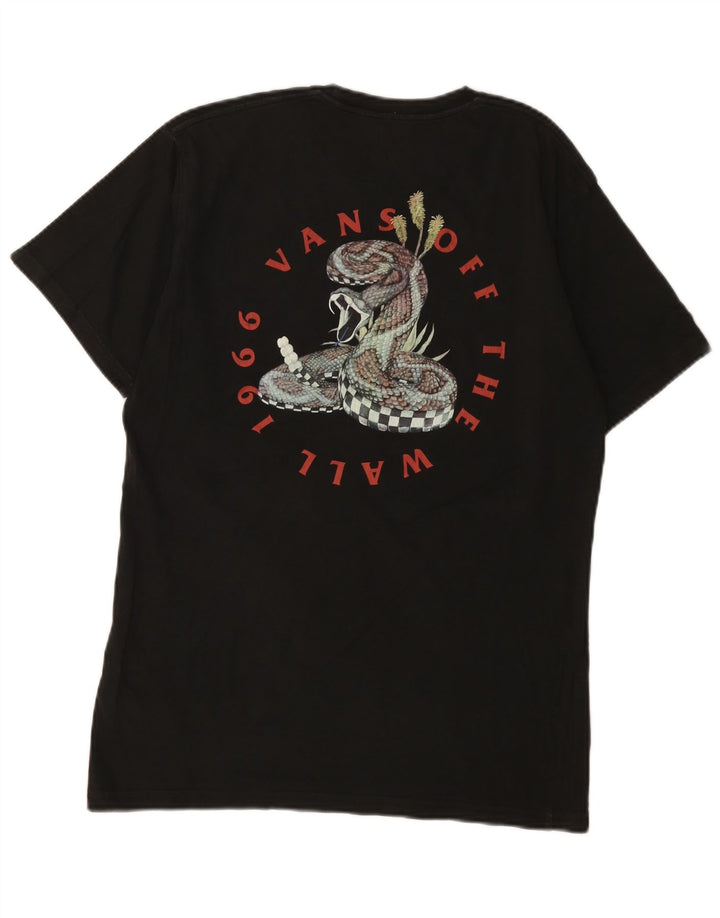 Vans Mens Classic Fit Graphic T-Shirt Top Medium Black Cotton