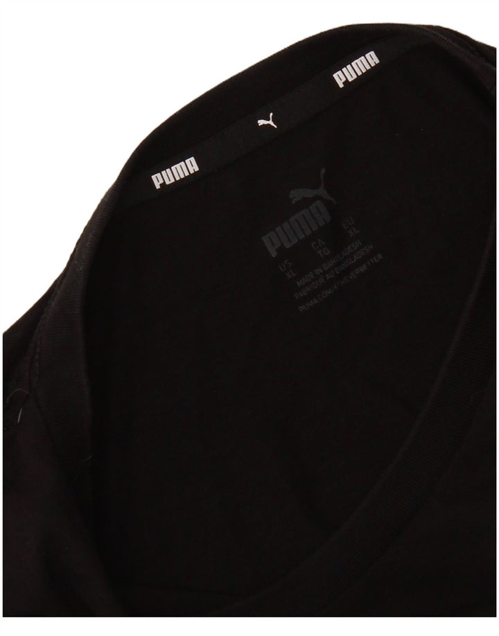 Puma Mens Graphic T-Shirt Top XL Black
