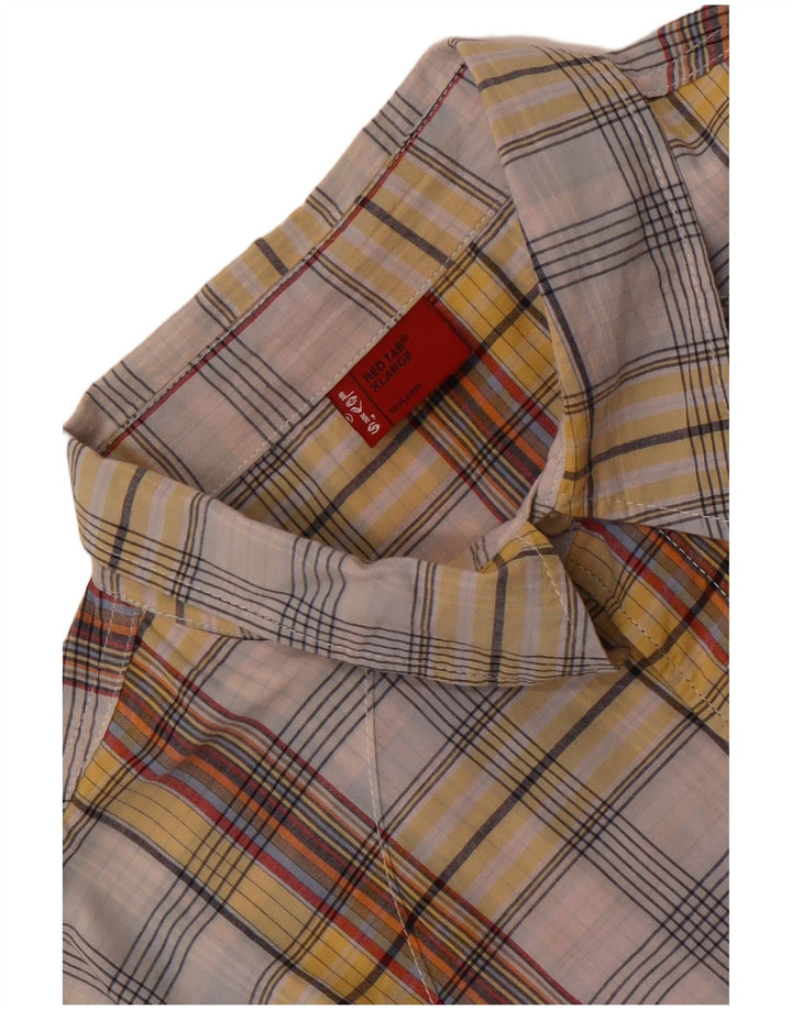 Levi's Mens Short Sleeve Shirt XL Multicoloured Check
