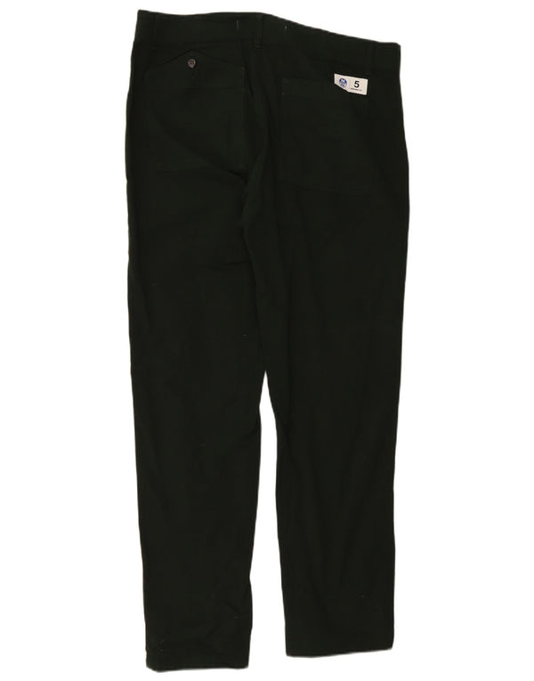 North Sails Mens Straight Chino Trousers W36 L32 Green Cotton