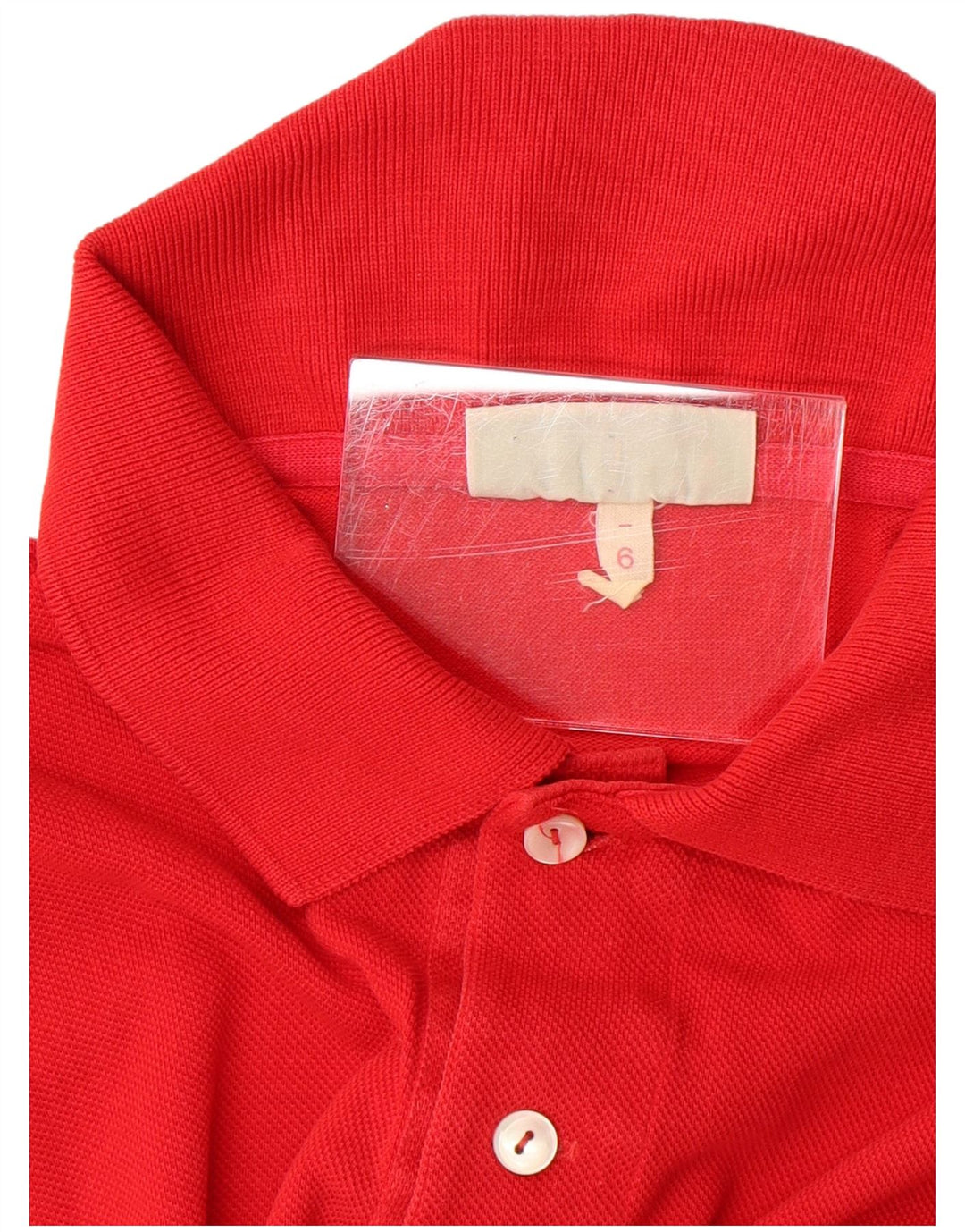 LACOSTE Mens Polo Shirt Size 6 XL Red Cotton