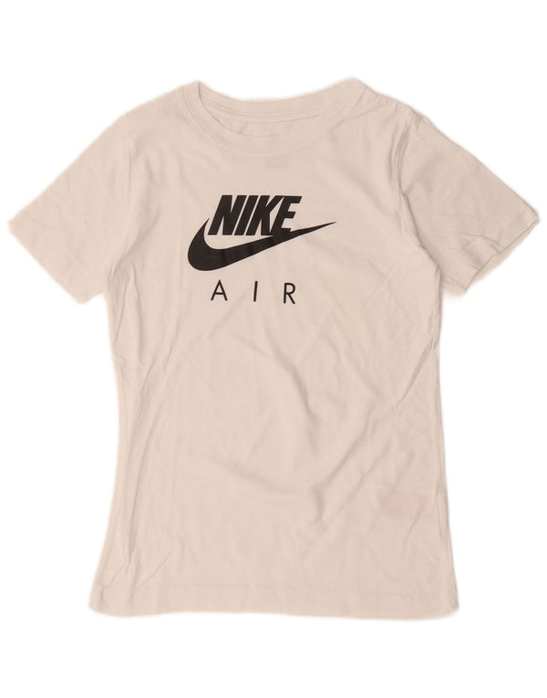 NIKE Boys Graphic T-Shirt Top 10-11 Years Medium White Cotton