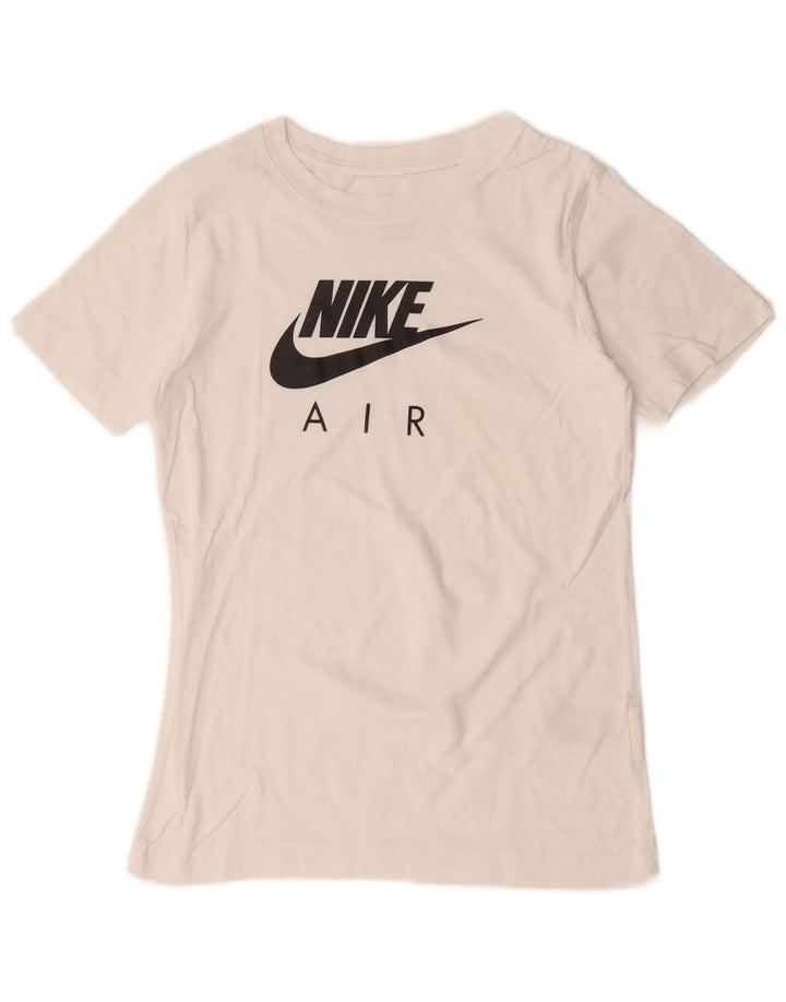 NIKE Boys Graphic T-Shirt Top 10-11 Years Medium White Cotton