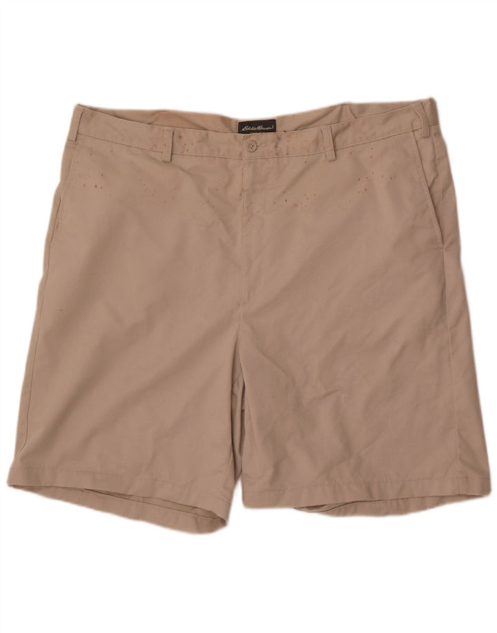 Eddie Bauer Mens Tall Chino Shorts W44 2XL Beige Cotton