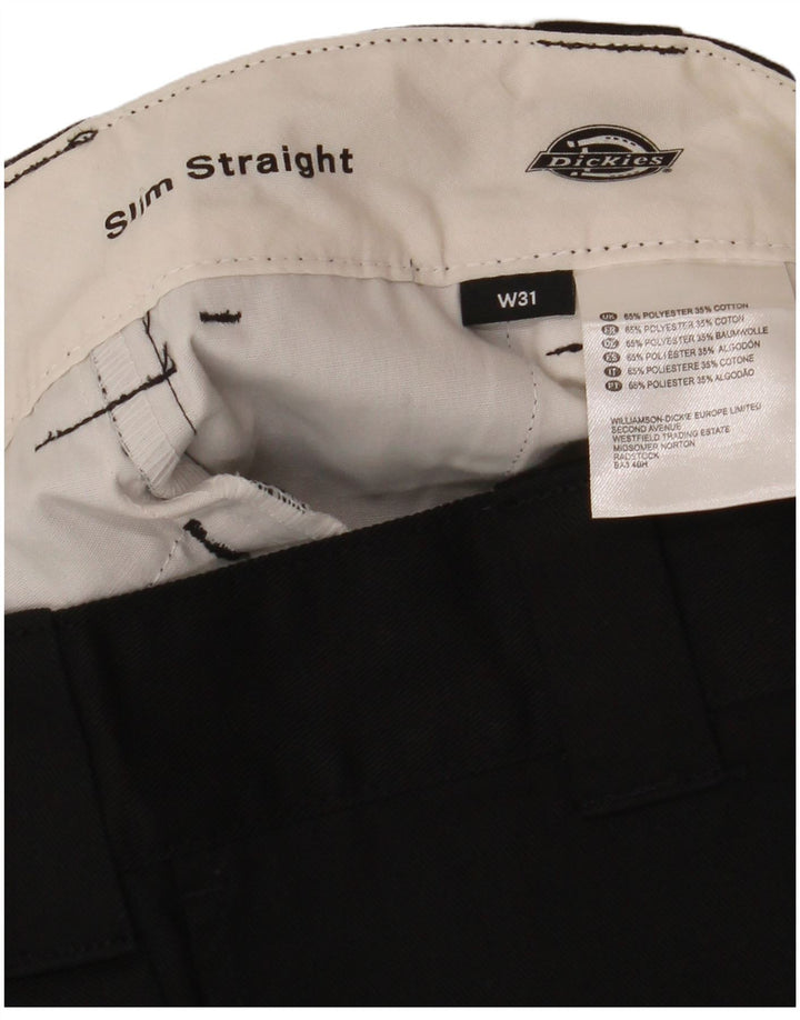 Dickies Mens Straight Slim Fit Chino Shorts W31 Medium Black Polyester
