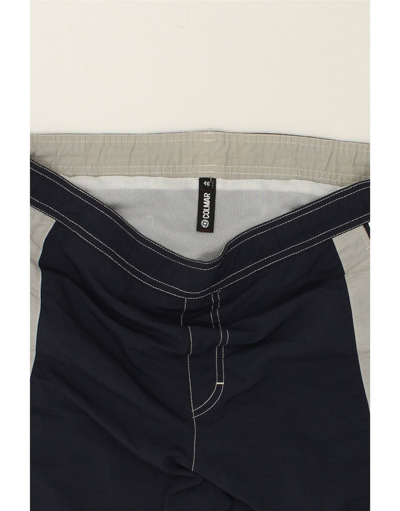 COLMAR Mens Sport Shorts IT 46 Small Navy Blue Polyamide | Vintage Colmar | Thrift | Second-Hand Colmar | Used Clothing | Messina Hembry 