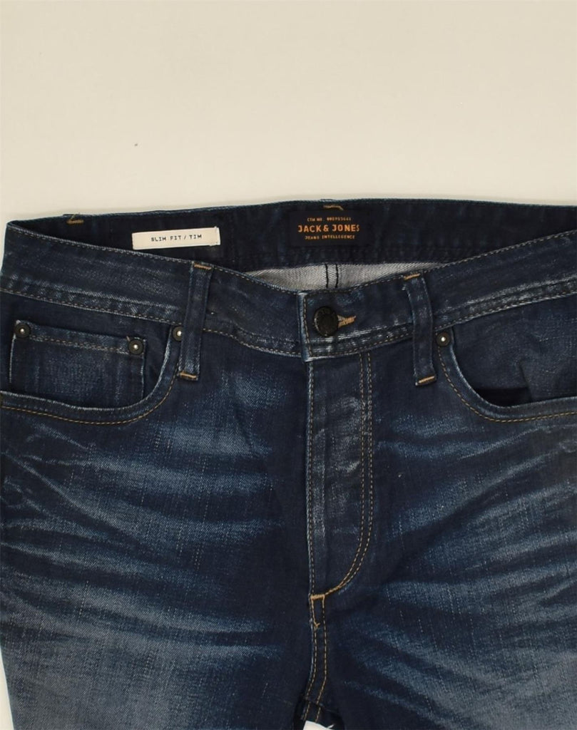 JACK & JONES Mens Tim Slim Jeans W28 L30  Blue Cotton | Vintage Jack & Jones | Thrift | Second-Hand Jack & Jones | Used Clothing | Messina Hembry 