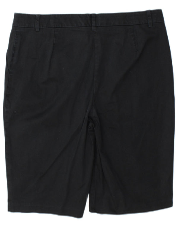 Marks & Spencer Womens Chino Shorts UK 14 Large W34 Black Cotton