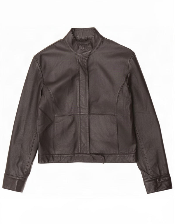 Les Boulevards Womens Leather Jacket IT 44 Medium Black