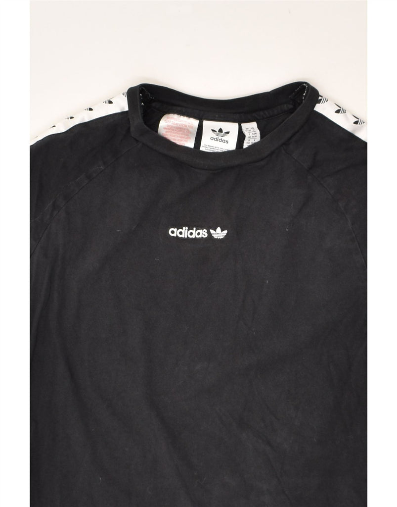 ADIDAS Boys T-Shirt Top 11-12 Years Black Cotton | Vintage Adidas | Thrift | Second-Hand Adidas | Used Clothing | Messina Hembry 