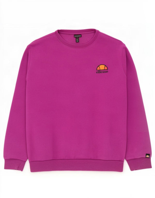 Ellesse Mens Sweatshirt Jumper XL Purple Cotton
