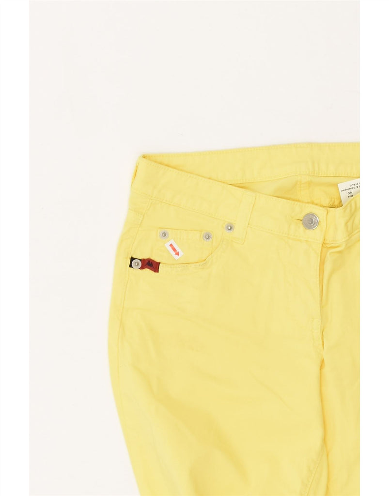 KAPPA Womens Skinny Casual Trousers EU 40 Medium W30 L31  Yellow | Vintage Kappa | Thrift | Second-Hand Kappa | Used Clothing | Messina Hembry 