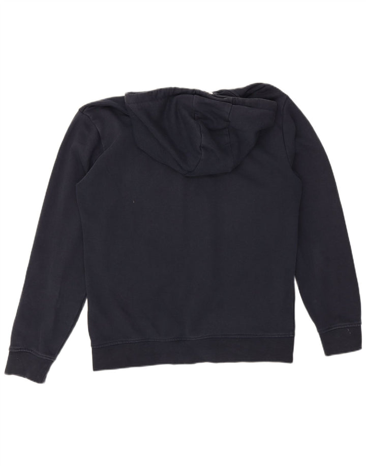 Ellesse Mens Zip Hoodie Sweater Medium Navy Blue Striped Cotton