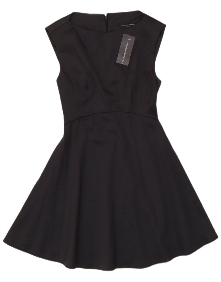 French Connection Womens Sleeveless A-Line Dress UK 8 Small Black Polyester